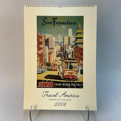 595 Cavallini & Co. 2008 Travel America Posters Wall Calender