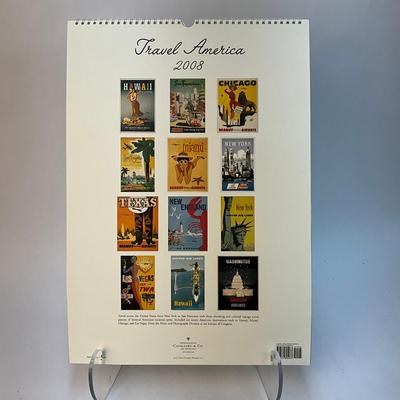595 Cavallini & Co. 2008 Travel America Posters Wall Calender