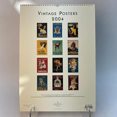 607 Cavallini & Co. 2004 Vintage Posters Wall Calender