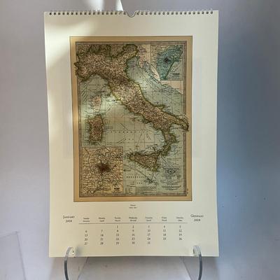 611 Cavallini & Co. 2008 Vintage Maps Wall Calender