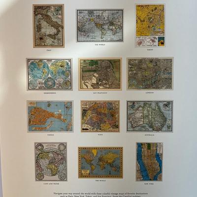 611 Cavallini & Co. 2008 Vintage Maps Wall Calender