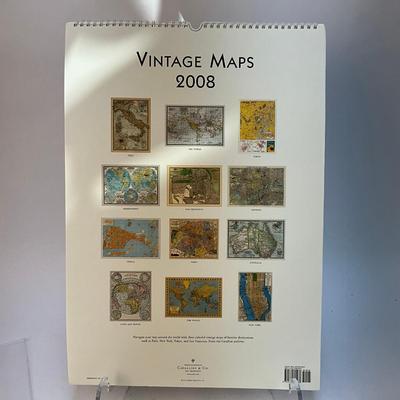 611 Cavallini & Co. 2008 Vintage Maps Wall Calender