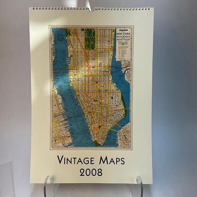 611 Cavallini & Co. 2008 Vintage Maps Wall Calender