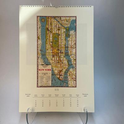 612 Cavallini & Co. 2009 Vintage Maps Wall Calender