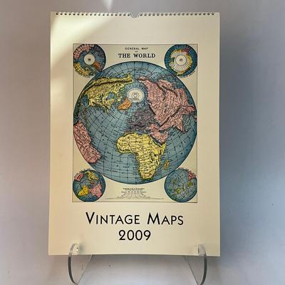 612 Cavallini & Co. 2009 Vintage Maps Wall Calender