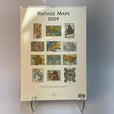 612 Cavallini & Co. 2009 Vintage Maps Wall Calender