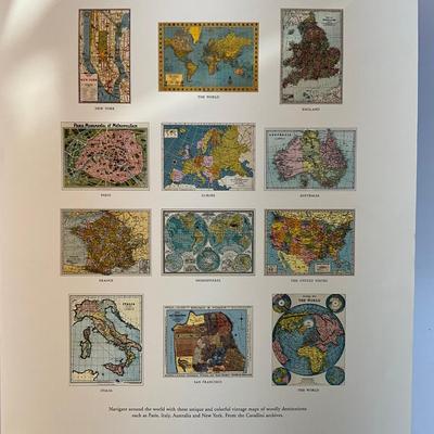 612 Cavallini & Co. 2009 Vintage Maps Wall Calender