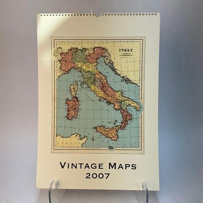 613 Cavallini & Co. 2007 Vintage Maps Wall Calender
