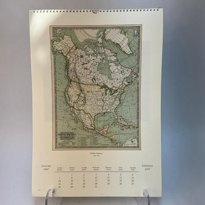 613 Cavallini & Co. 2007 Vintage Maps Wall Calender