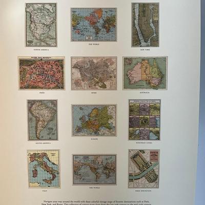 613 Cavallini & Co. 2007 Vintage Maps Wall Calender