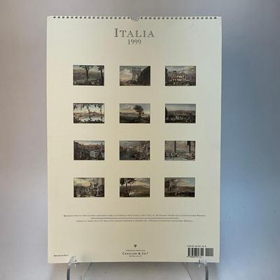 615 Cavallini & Co. Italia Hand-Colored Engravings Wall Calender
