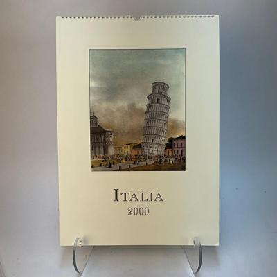 618 Cavallini & Co. 2000 Italia Hand-Colored Engravings Wall Calender