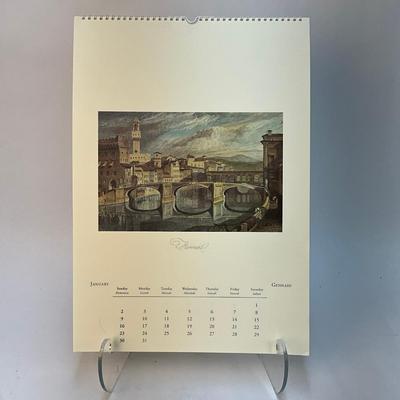 618 Cavallini & Co. 2000 Italia Hand-Colored Engravings Wall Calender
