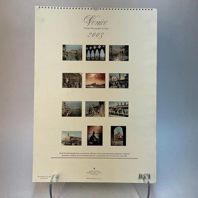623 Cavallini & Co. 2003 Vintage Venice Photographs Wall Calender
