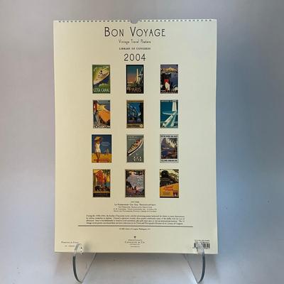 624 Cavallini & Co. 2004 Bon Voyage Posters Wall Calender