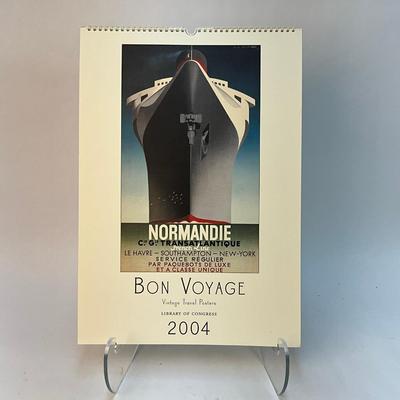 624 Cavallini & Co. 2004 Bon Voyage Posters Wall Calender