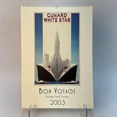 626 Cavallini & Co. 2003 Bon Voyage Posters Wall Calender