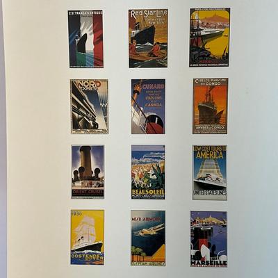 627 Cavallini & Co. 2001 Bon Voyage Posters Wall Calender