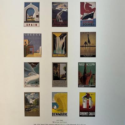 628 Cavallini & Co. 2000 Bon Voyage Posters Wall Calender