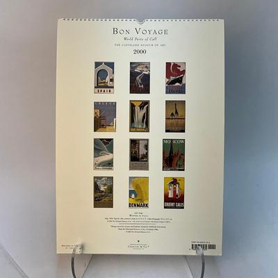 628 Cavallini & Co. 2000 Bon Voyage Posters Wall Calender