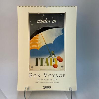 628 Cavallini & Co. 2000 Bon Voyage Posters Wall Calender