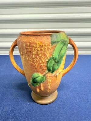 Roseville Pottery 893-6 Fuchsia Brown Vase