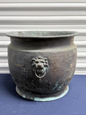 Large Copper Coal Bin/Planter