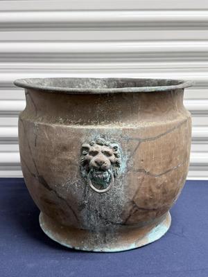 Large Copper Coal Bin/Planter