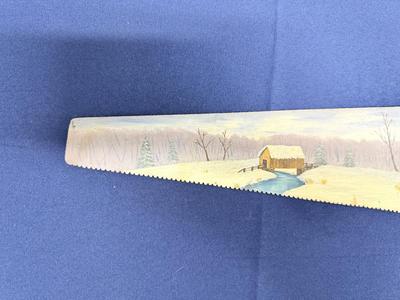 Vintage Hand Painted Saw