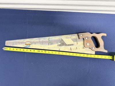 Vintage Hand Painted Saw