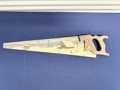 Vintage Hand Painted Saw