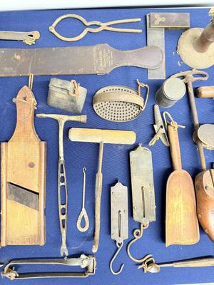 Large lot of Antique & Vintage Tools Wood & Metal