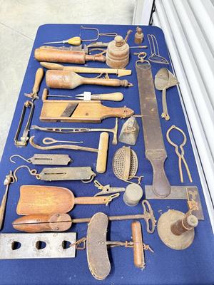 Large lot of Antique & Vintage Tools Wood & Metal