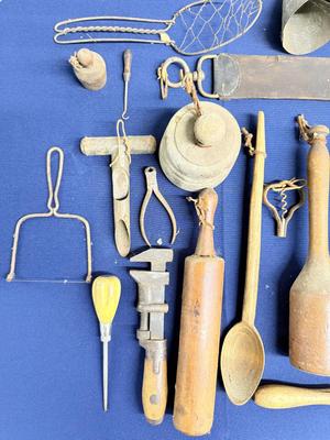 Large lot of Antique & Vintage Tools Wood & Metal