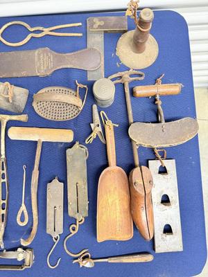 Large lot of Antique & Vintage Tools Wood & Metal