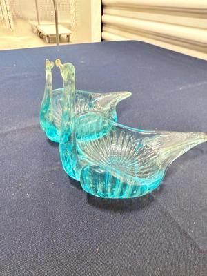 MCM Kissing Swans Trinket Dish