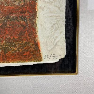 640 Limited Edition Colored Etching By Théo Tobiasse "Femme à La Lyre" #32/75