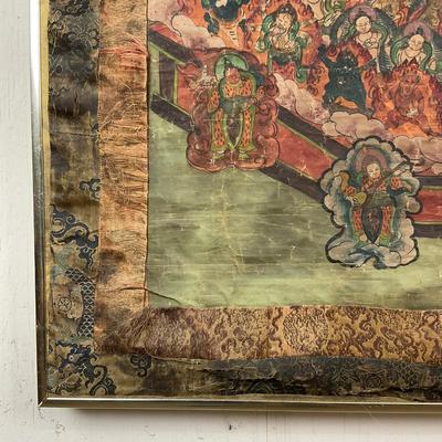 641 Antique Tibetan Buddhist Thangka Assembly of Buddhas and Deities Late 19th–Early 20th Century