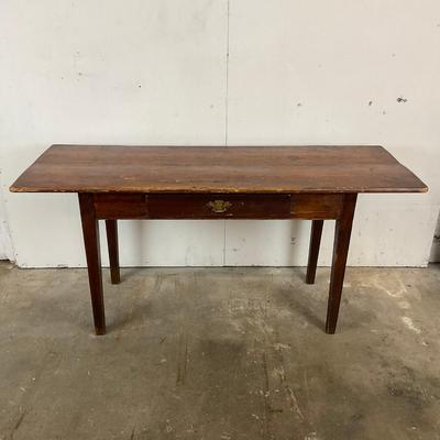 644 Antique Pine One Drawer Tavern Table