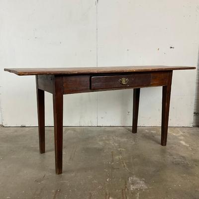 644 Antique Pine One Drawer Tavern Table