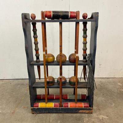 649 Antique Croquet Set