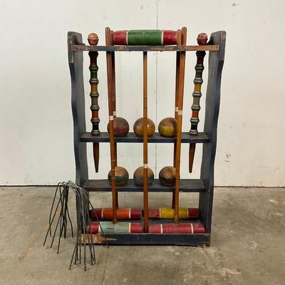 649 Antique Croquet Set
