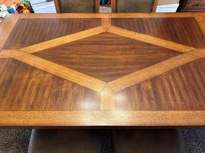 STUNNING MANDARA SOLID WOOD DINING TABLE WITH 10 CHAIRS, EXCELLENT CONDITION!