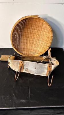 ANTIQUE PICKING BELT AND BASKET