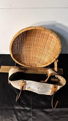 ANTIQUE PICKING BELT AND BASKET