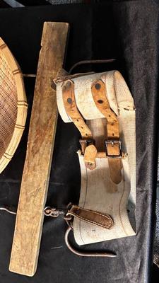 ANTIQUE PICKING BELT AND BASKET