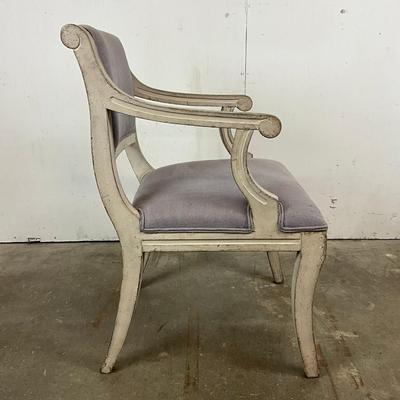 673 Set of Four 19th Century Antique Light Purple Upholstered French Armchairs