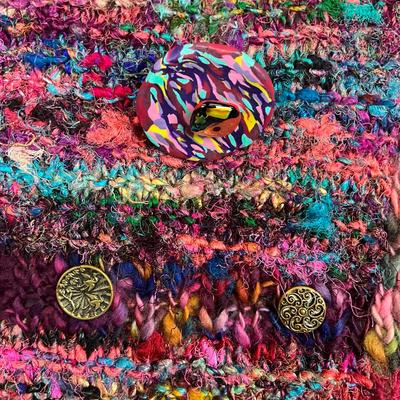 674 Hand Woven Tapestry with Charm Embellishments