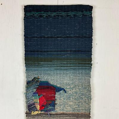 675 Signed Scandinavian Modern Handwoven Fiber Art Wall Hanging K. Olesen Dalse