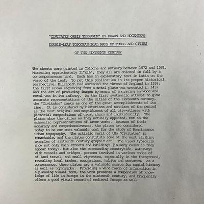 678 Original Hand-Colored Engraving After Georg Braun & Frans Hogenberg (16th Century) From Civitates Orbis Terrarum